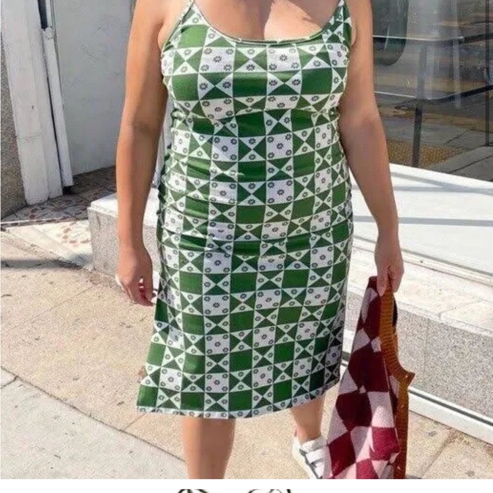 LISA SAYS GAH Boonville Green Elsa Slip Dress - SMALL ONLY